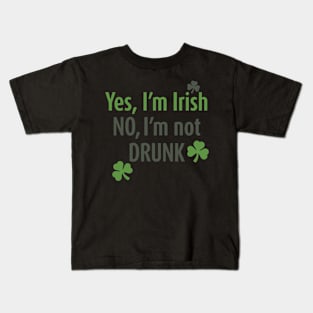 St Patricks day Sober Irish Kids T-Shirt